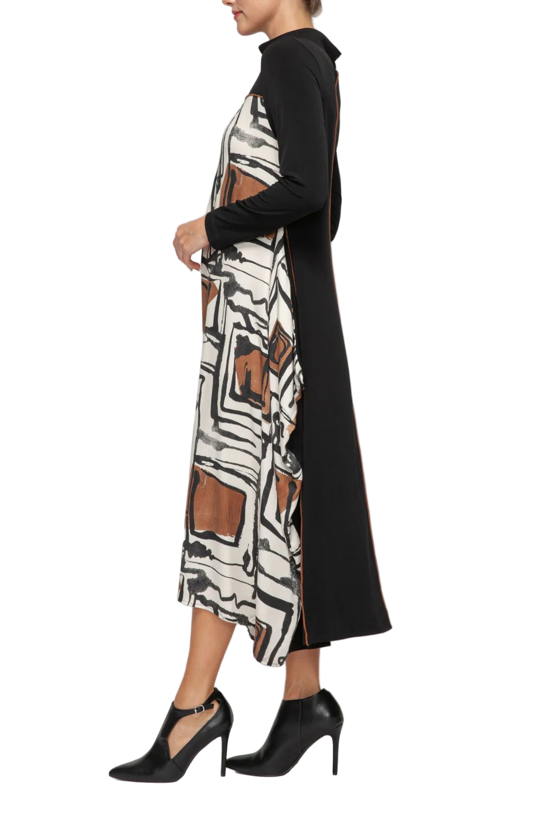 IC Collection Aria Abstract Midi Dress-7387D
