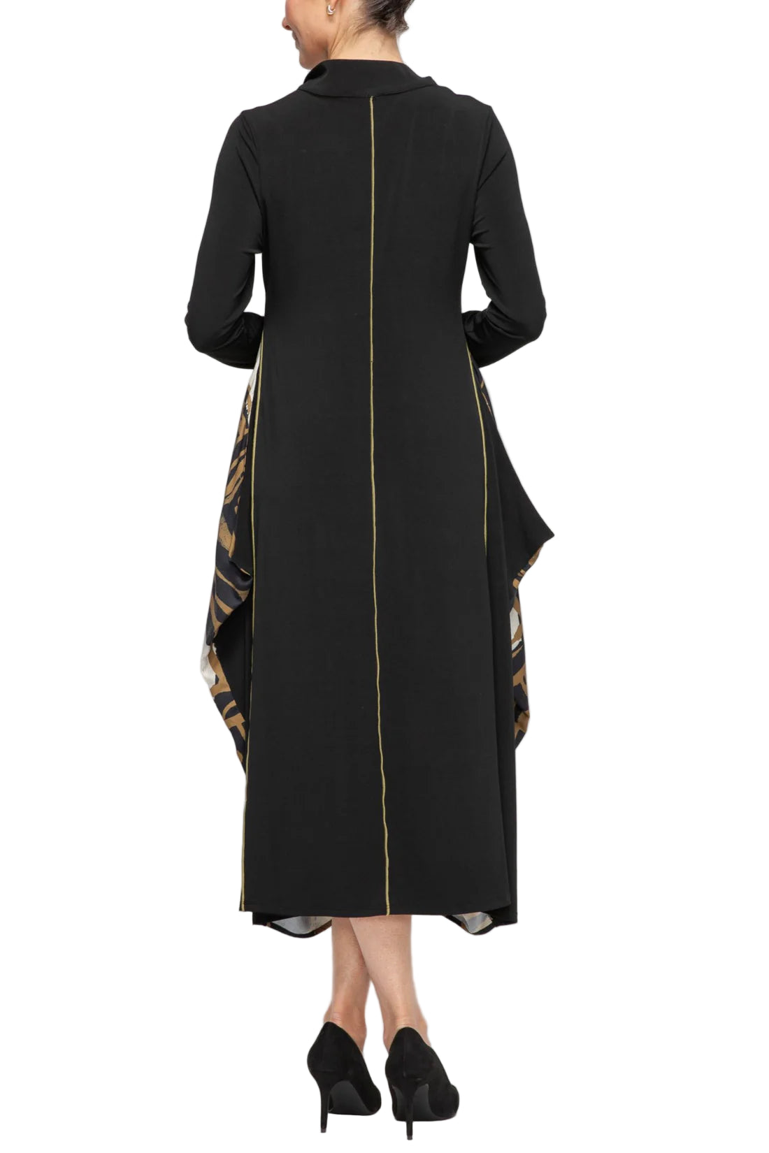 IC Collection Aria Abstract Midi Dress-7387D