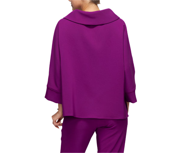 IC Collection Ruffle Trim Top-7417T