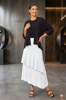 IC Collection Asymmetrical Ruffled Skirt-C1016S