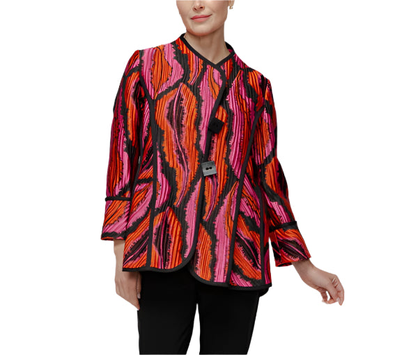 IC Collection High-Low Button Jacket-7522J