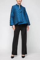 IC Collection Crinkle Texture One Button Jacket-7567J