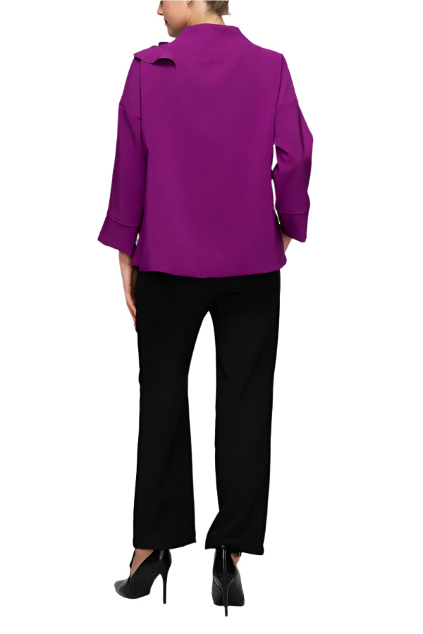 IC Collection Ruffle Trim Jacket-7599J