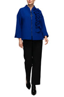 IC Collection Ruffle Trim Jacket-7599J