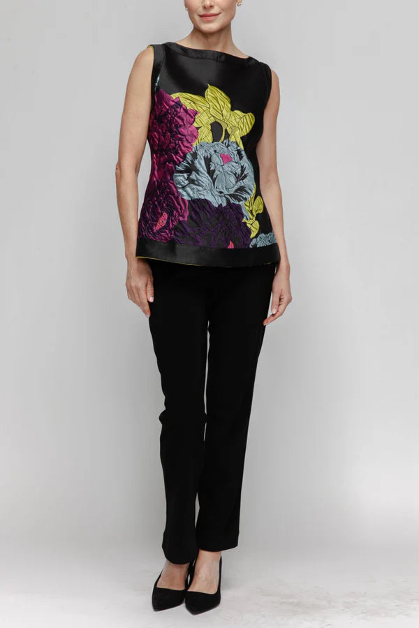 IC Collection Floral Reversible Sleevless Top-7606T