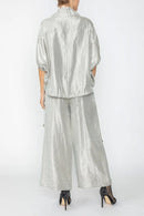 IC Collection Shimmer Zip-Front Jacket-7634J