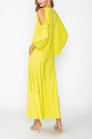 IC Collection Tie-Sleeve Cold Shoulder Dolman Top-7637T