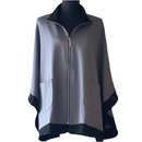 By JJ Two Pocket Zipped Poncho Jacket-PT-123