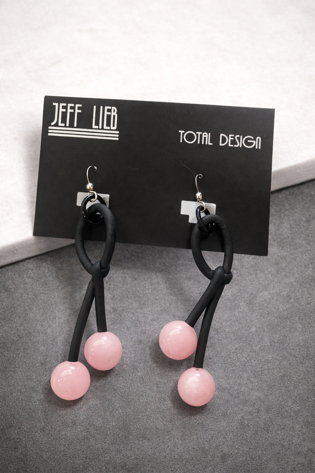 Jeff Lieb Modern Pink Drop Statement Earrings-76580