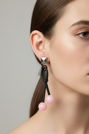 Jeff Lieb Modern Pink Drop Statement Earrings-76580