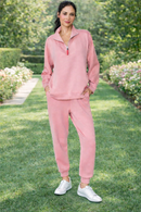 IC Collection Quarter-Zip Relaxed Pullover Top-C1050