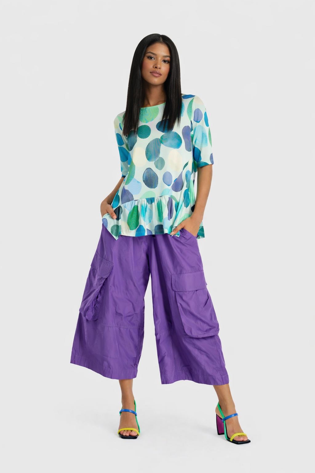 Alembika Swish Wide Cargo Pants, Amethyst- EP318A