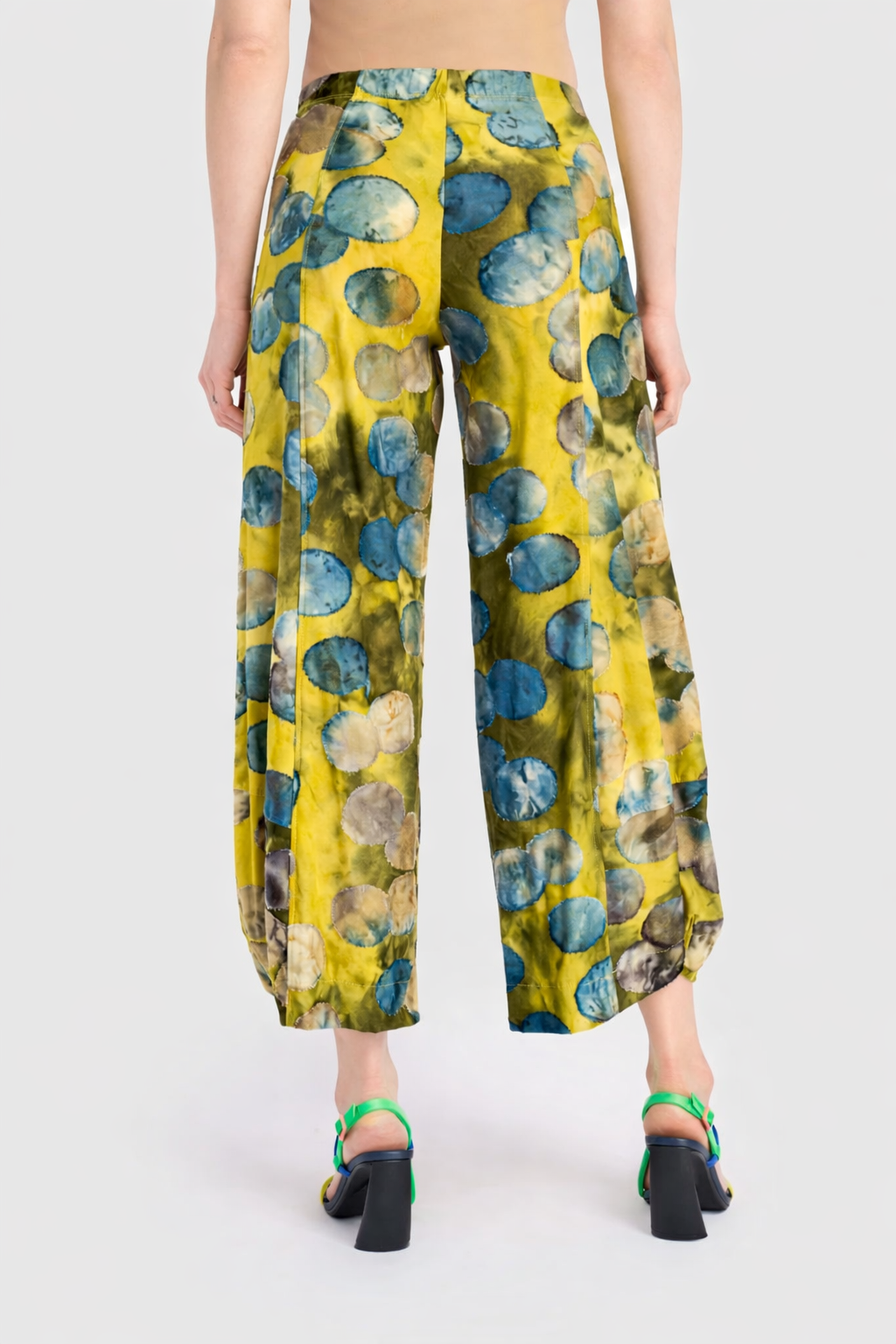 Alembika Lullaby Punto Pants, Gold/Ocean Dots-SP716O