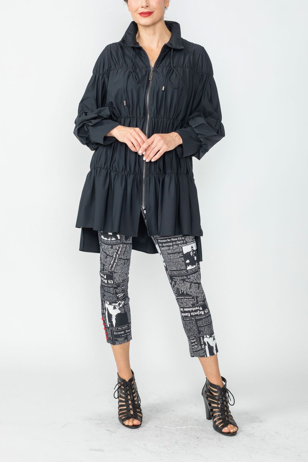 Fashion Forward Parachute Zipper Jacket 8420J