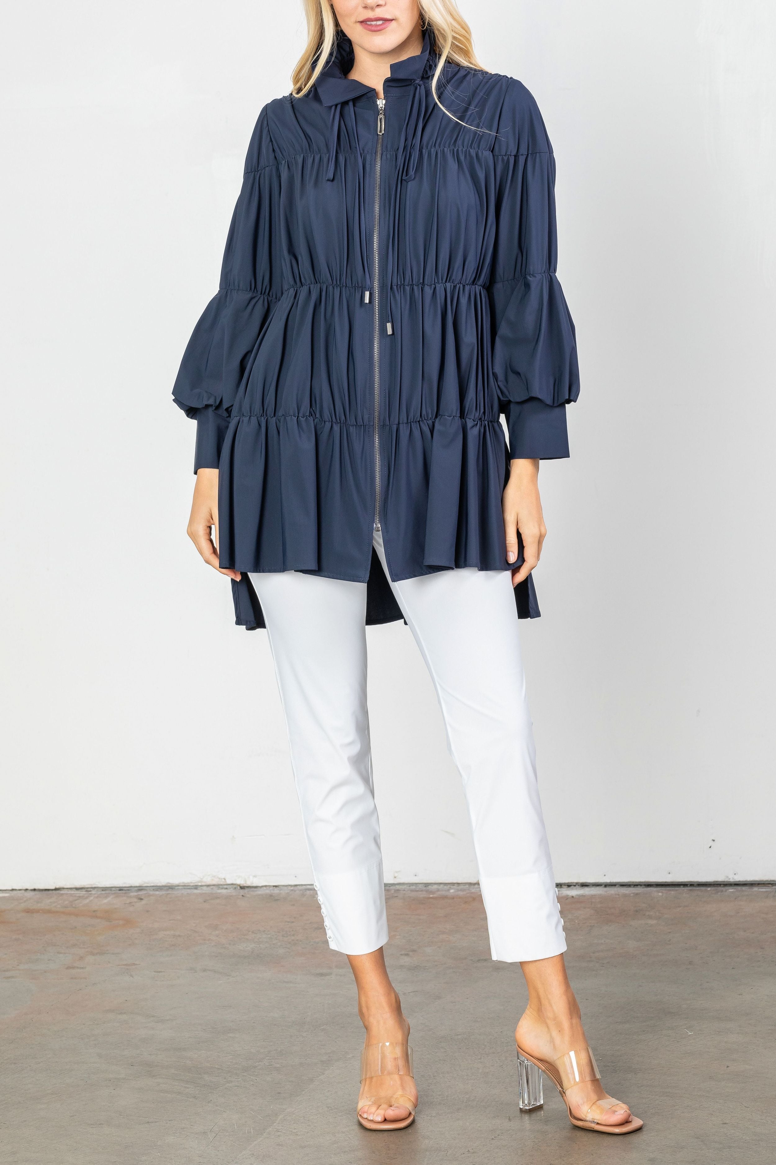 Fashion Forward Parachute Zipper Jacket 8420J