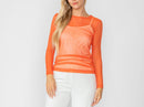 Long Sleeve Mesh Top 8454T