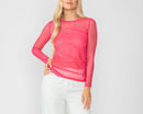 Long Sleeve Mesh Top 8454T