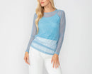 Long Sleeve Mesh Top 8454T