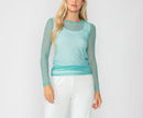 Long Sleeve Mesh Top 8454T