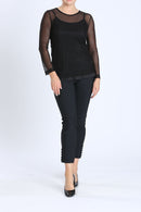 Long Sleeve Mesh Top 8454T