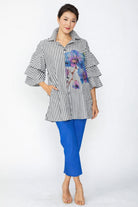 IC Collection Ruffle Sleeve Blouse | Unique Apparel USA
