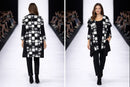 IC Collection Asymmetrical Black & White Check Jacket-7558J