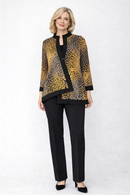 IC Collection Animal-Print Jacquard Jacket-IC-5460J