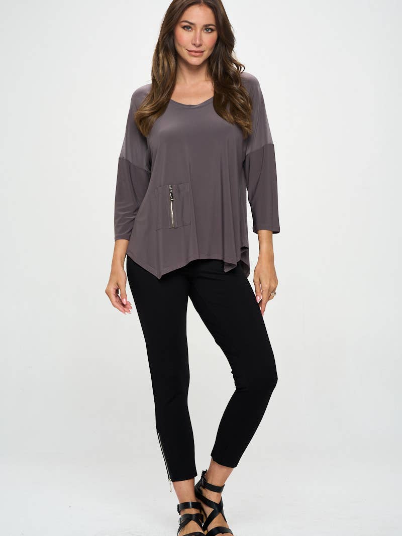 By JJ Zipper Pocket Tunic-IT-102