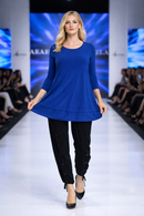 IC Collection Solid Round Neck Tunic-IC-1484T