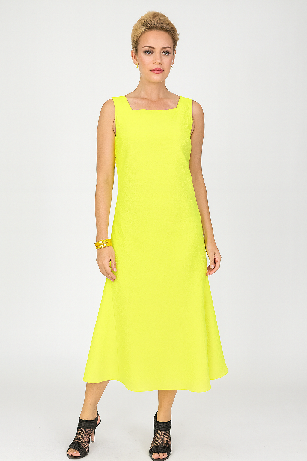 IC Collection Ruffle Sleeveless Dress 6447D