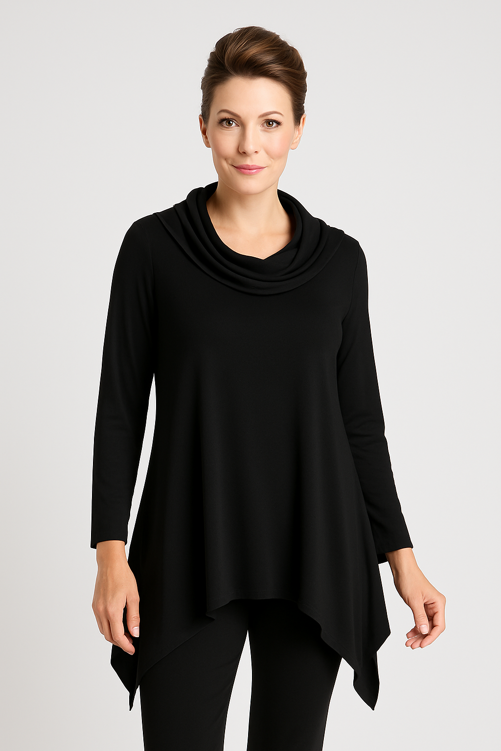 IC Collection Comfy Drape Neck Tunic-IC-3752T