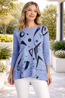 Jess & Jane Print Mineral Washed Tunic-M66-2222-MIRO