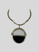 Black & White Geometric Pendant Necklace-2323