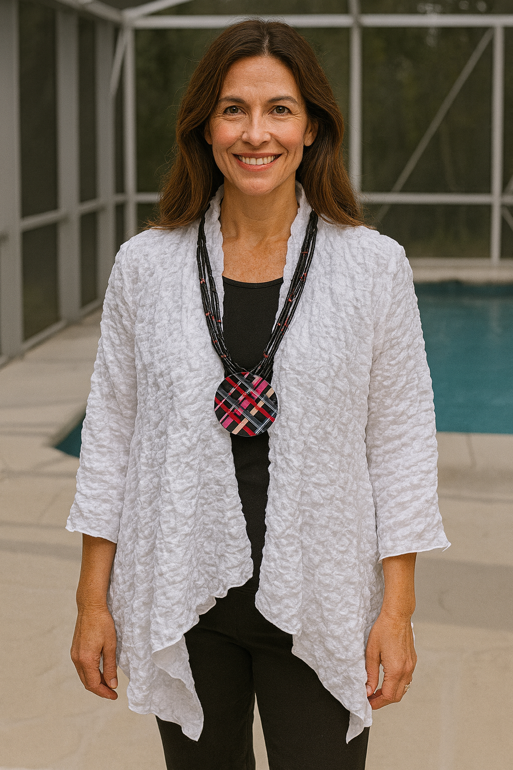 IC Collection Pucker Knit Jacket-IC-4297J