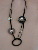 OC Geometric Circle Necklace-NKL309-W