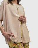 Alembika Powder Button Down Top-SJ701P
