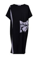 Alembika Print Straight Dress-TD102B