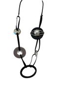 OC Geometric Circle Necklace-NKL309-W