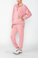 IC Collection Quarter-Zip Relaxed Pullover Top-C1050T