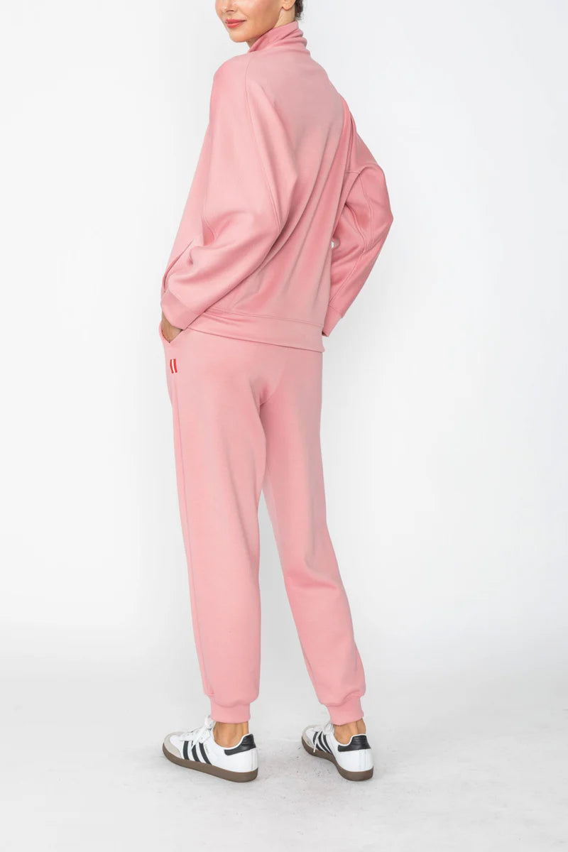 IC Collection Quarter-Zip Relaxed Pullover Top-C1050T