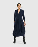 Essential Pockets Cocoon Dress- AD119B