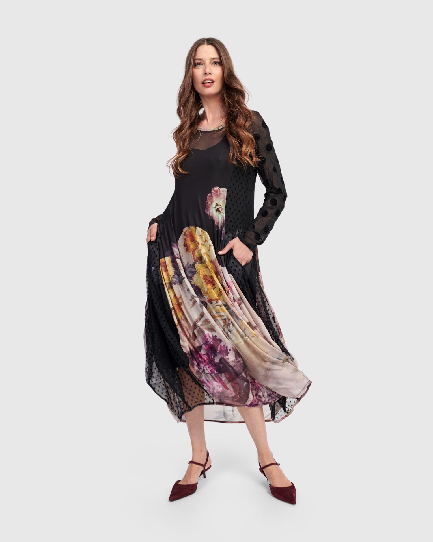 Alembika Chaka Crew Cocoon Dress, Mix-ED106M