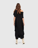 Alembika Savoir Off Shoulder- Maxi Dress-ED706B
