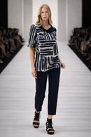 Joseph Ribkoff Seersucker Geo Print Top-262162