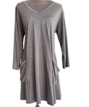 Comfy USA V Neck Pocket Tunic-M595