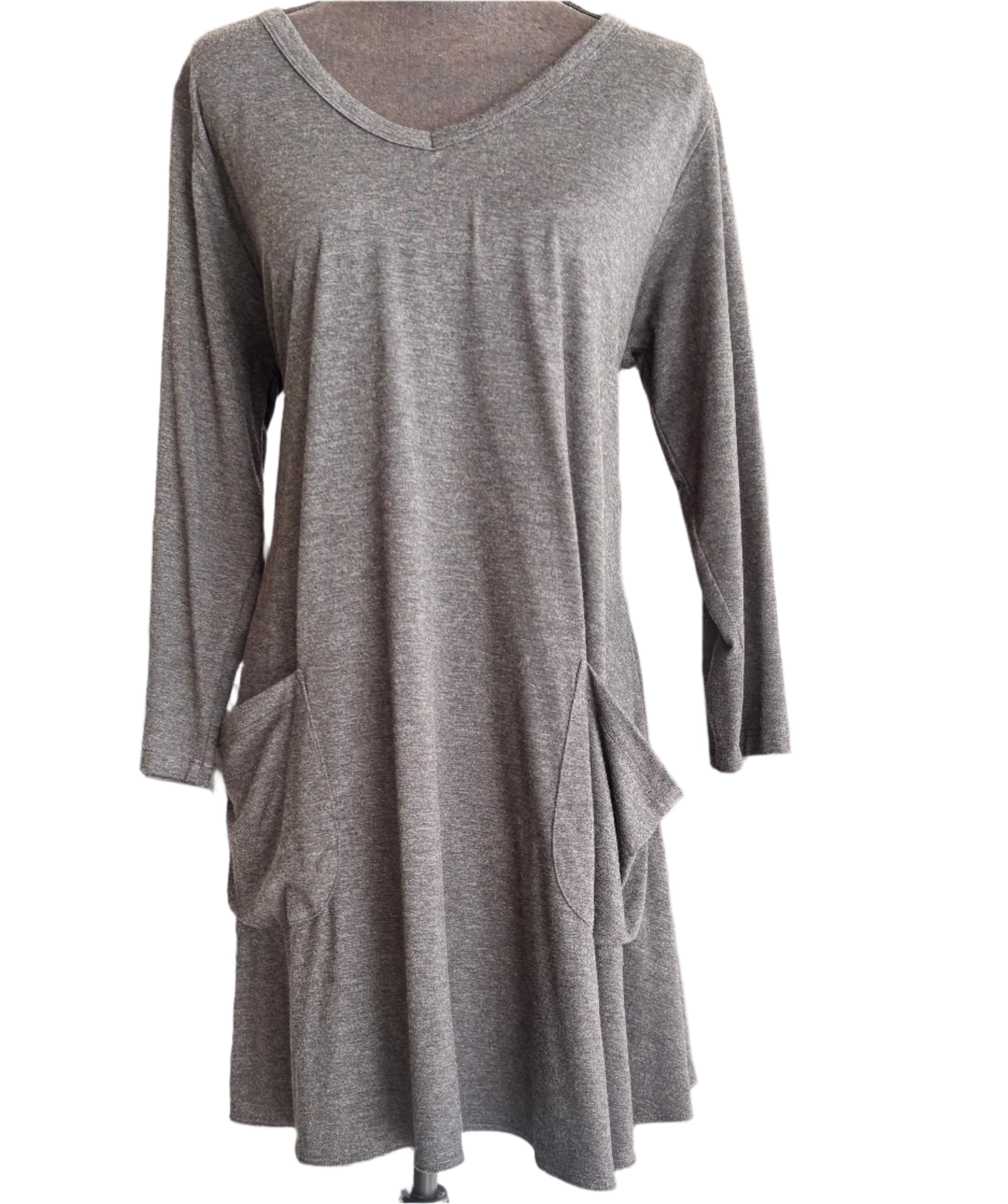 Comfy USA V Neck Pocket Tunic-M595