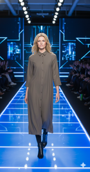 Comfy USA Knee-Length Button-Up-CD309P