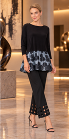 IC Collection C1265T polka dot tunic alternate front view