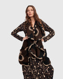 Alembika Piped Cozy Draped Vest-AJ919F