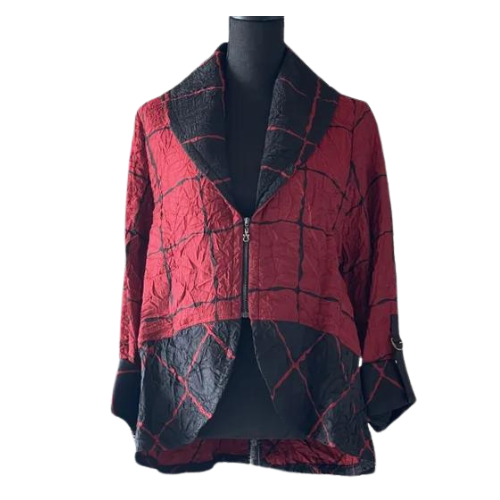 Moonlight Crinkle Short Zip Jacket-3141